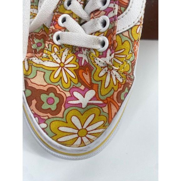 Vans Old Skool‎ Low Top Floral Print Sneakers Shoes Women Size 8 - Picture 3 of 14